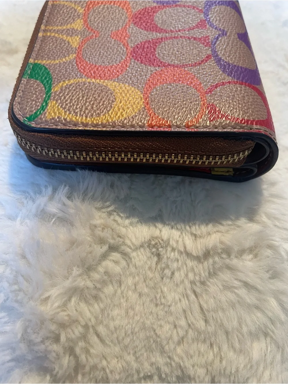 Coach Bill Fold Wallet in Multicolor Signature Canvas